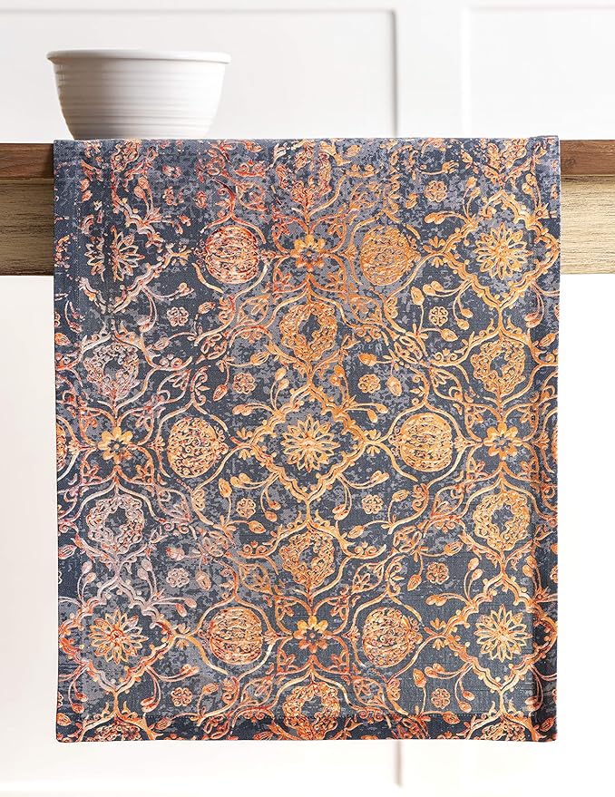Maison d' Hermine Table Runner 100% Cotton Single Layer Table Runners 48 inches Long for Thanksgiving Christmas Decorations Home Kitchen Dining Party Wedding (Imperfection, 14.5" x 48")