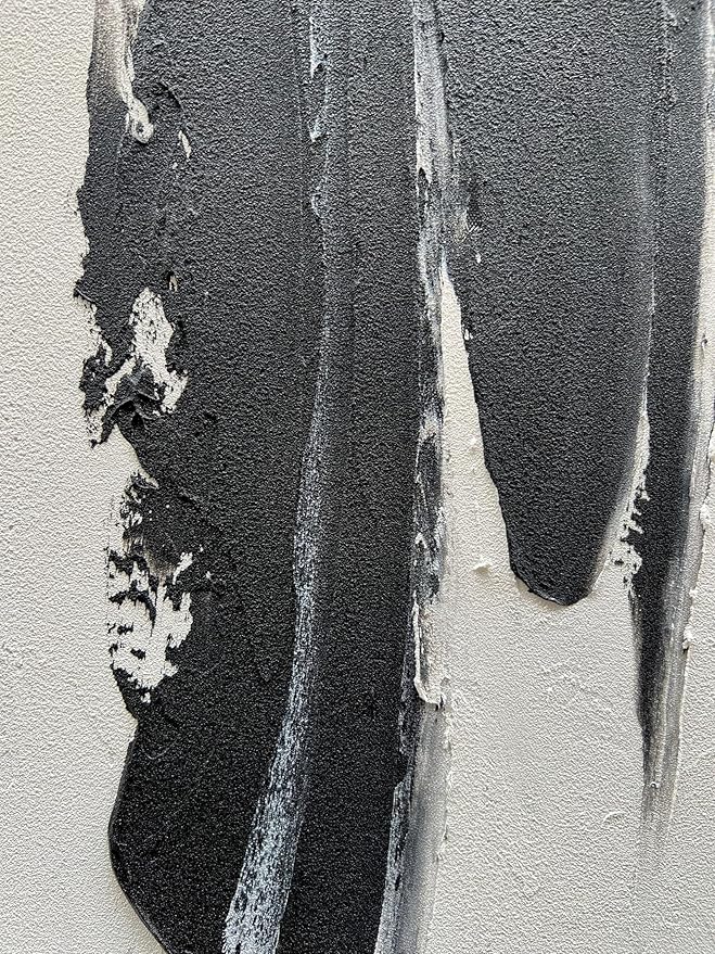 Epicler art Hand-painted Black and white Abstract wall Decoration Oil painting Minimalist art 36x24 inches