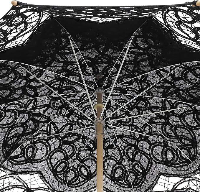 BABEYOND Lace Umbrella Parasol Vintage Wedding Bridal Umbrella for Decoration Photo Lady Costume Tea Party