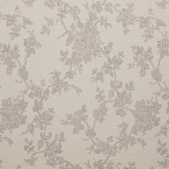 100% Cotton French Pastoral Table Runners, 13x48 Inch Grey Farmhouse Table Runners 48 Inches Long, Vintage Flowers Print Home Decors