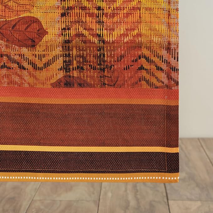 Maison d' Hermine Table Runner 100% Cotton Single Layer Table Runners 108 inches Long for Thanksgiving Christmas Decorations Home Kitchen Dining Party Wedding (Thanksgiving Tartan, 14.5" x 108")